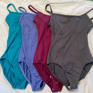 SET OF 4 Motionwear Camisole Leotards